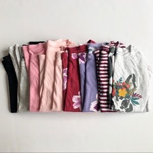 Lot of 9 Girls Long-Sleeve Tees from Old Navy